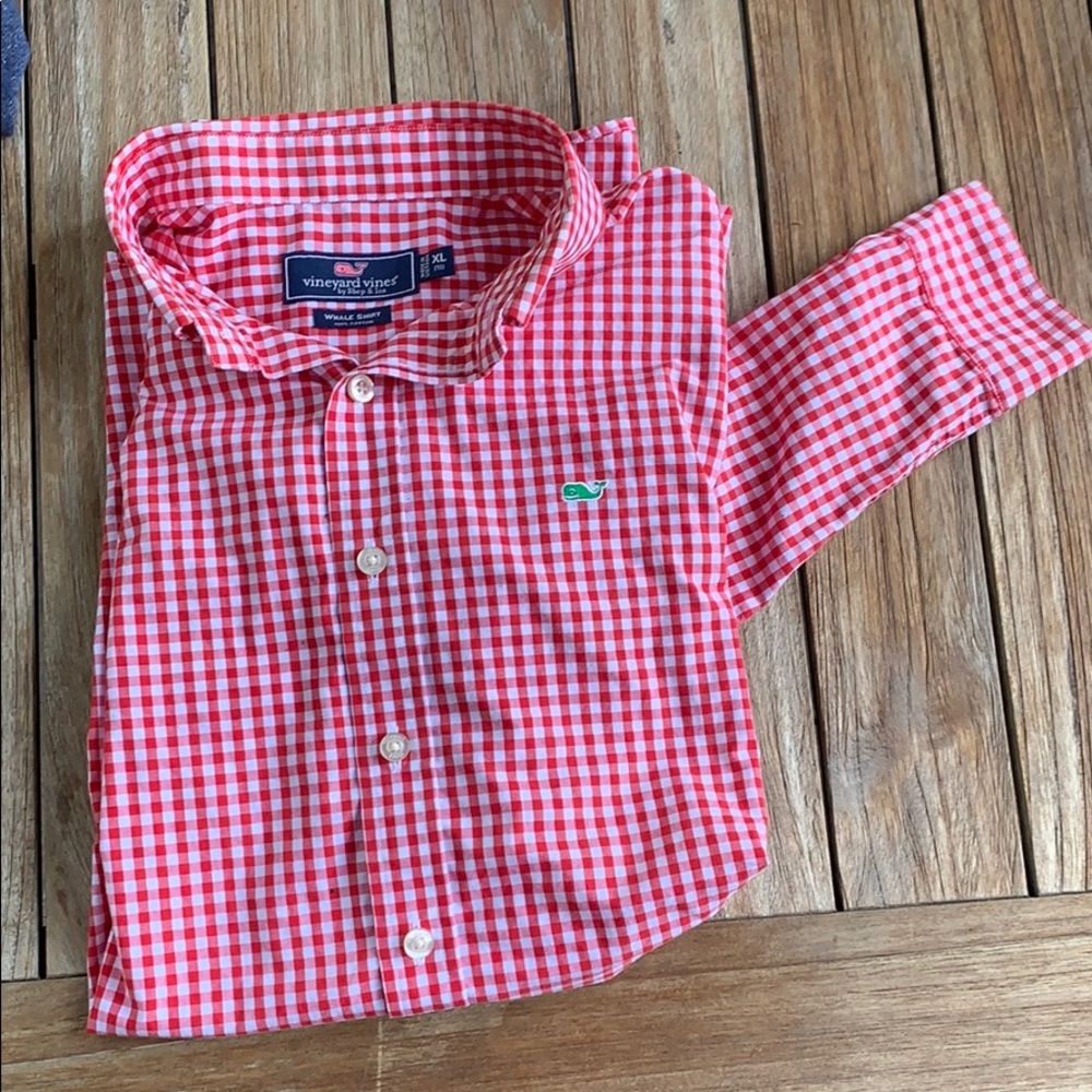 Vineyard vines multi colored plaid shirt